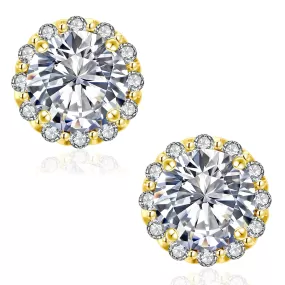 0.50/1.00 Carats *2 Excellent VVS1 Moissanite Earrings 0298