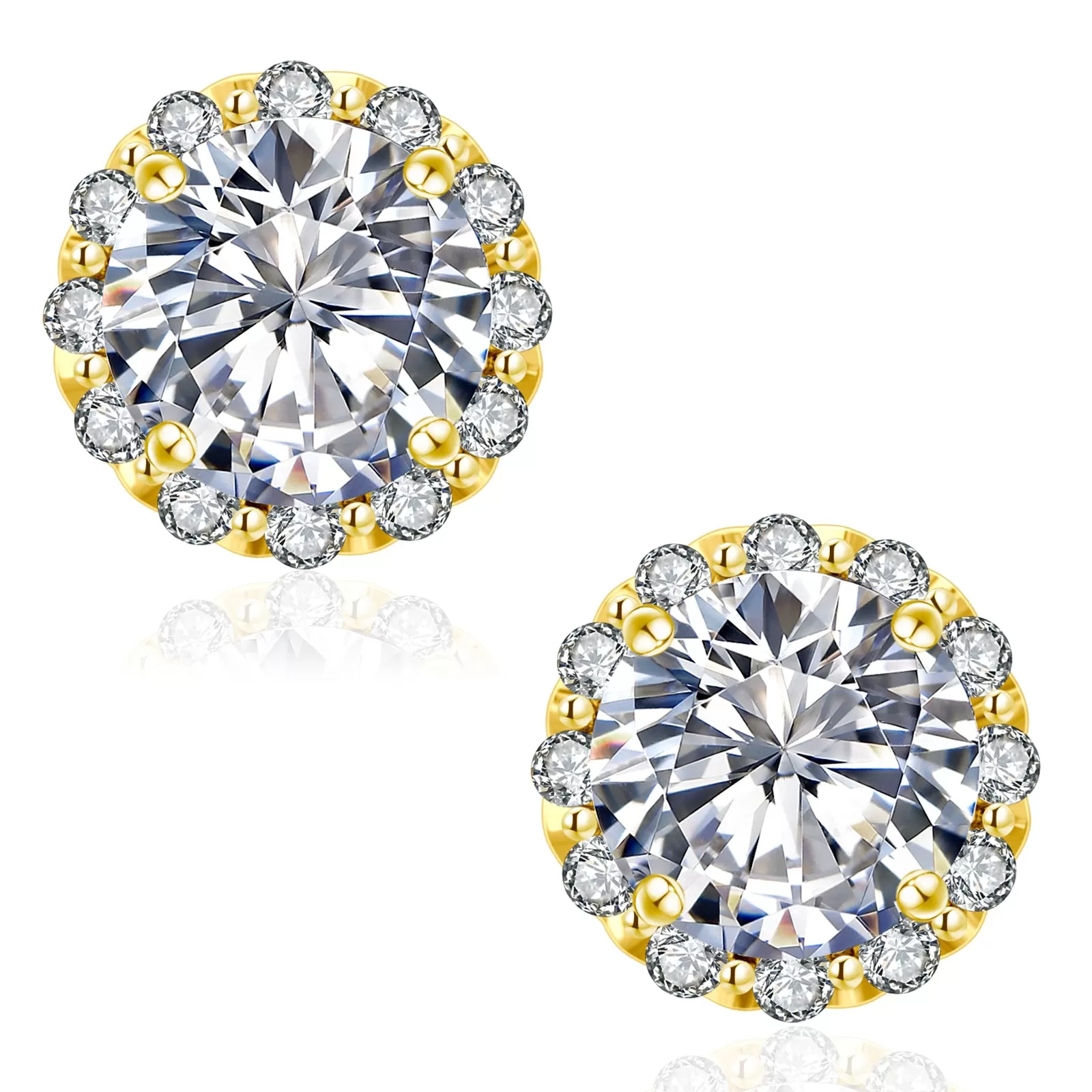 0.50/1.00 Carats *2 Excellent VVS1 Moissanite Earrings 0298