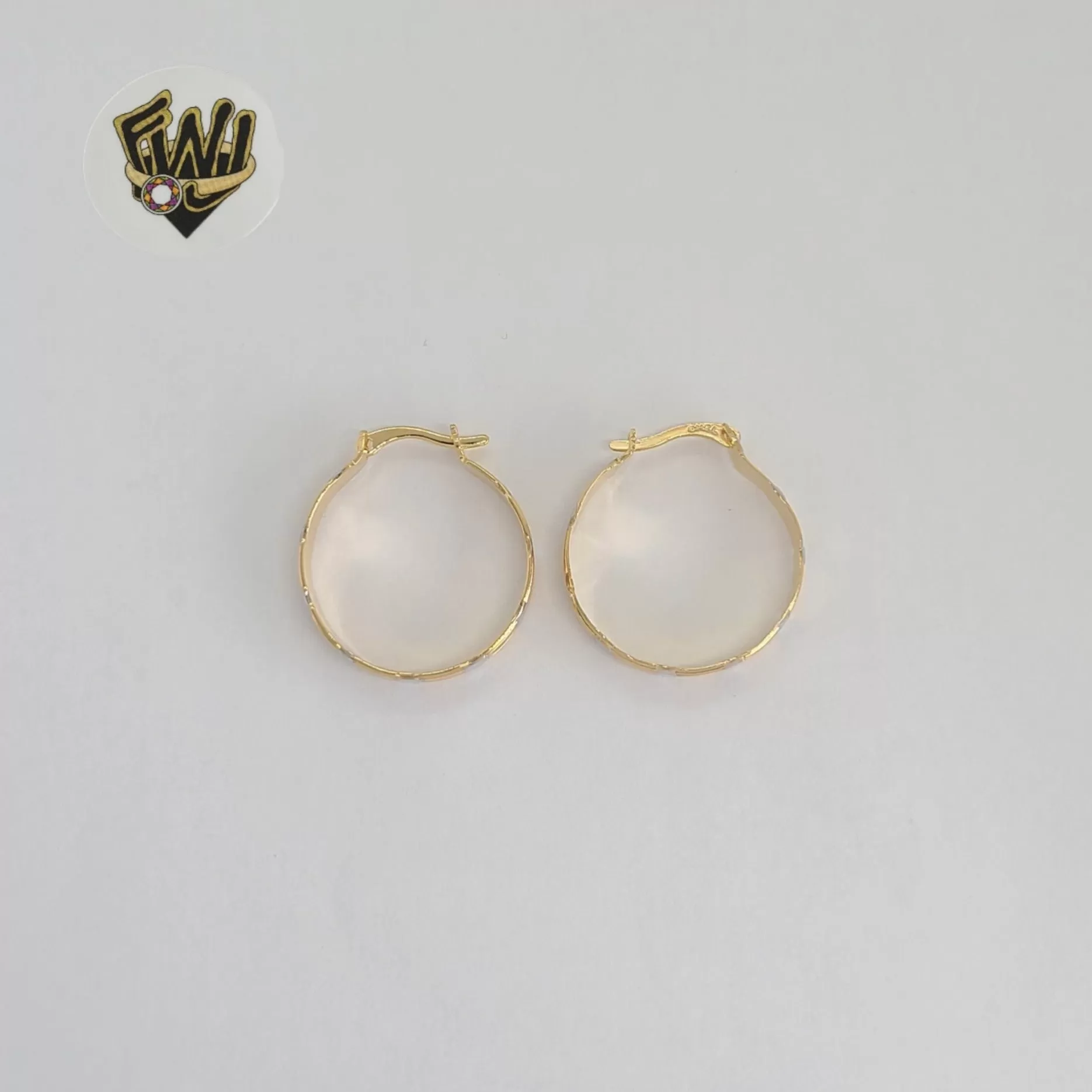 (1-2728-2) Gold Laminate - Two Tones Hoops - BGF