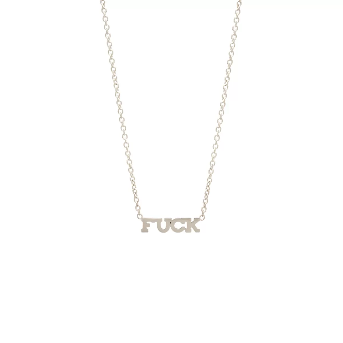 14k itty bitty FUCK necklace