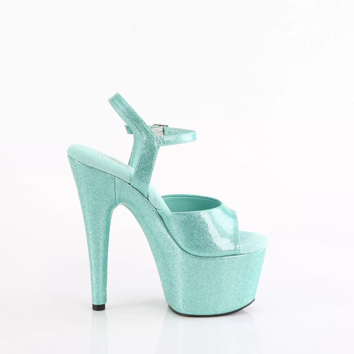 7 Inch Heel ADORE-709GP Aqua Glitter