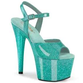 7 Inch Heel ADORE-709GP Aqua Glitter