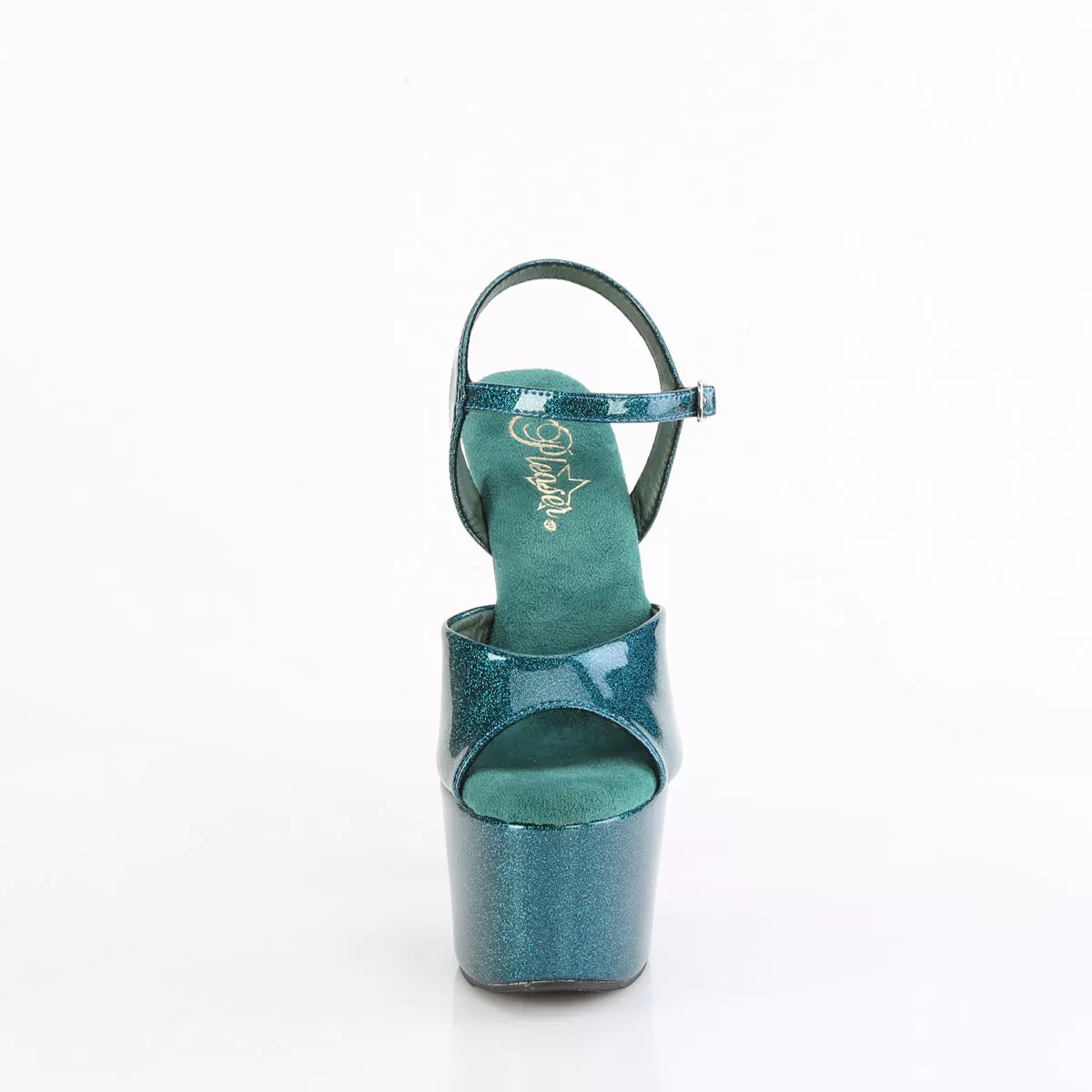 7 Inch Heel ADORE-709GP Teal Glitter