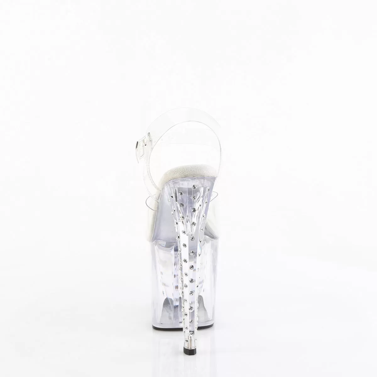 8 Inch Heel ENCHANT-708RS Clear Rhinestone