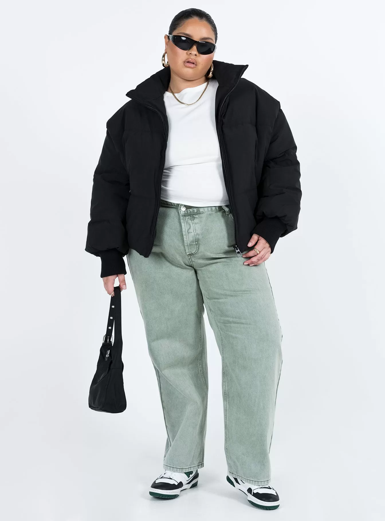 Abe Puffer Jacket Black Curve