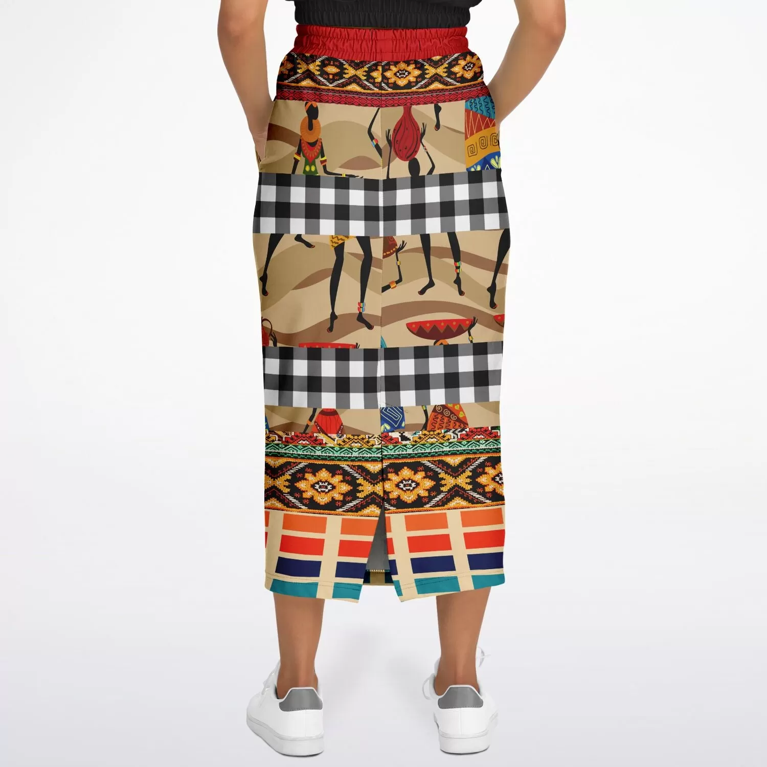 Africa Bombastic Eco-Poly Long Pocket Skirt