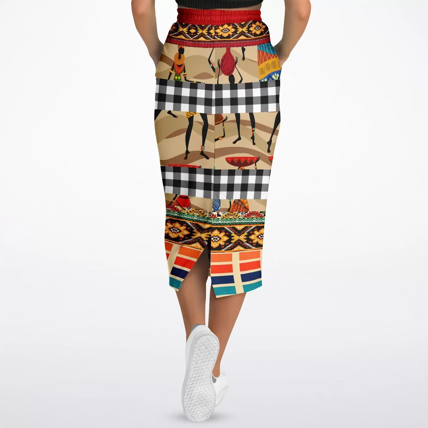 Africa Bombastic Eco-Poly Long Pocket Skirt