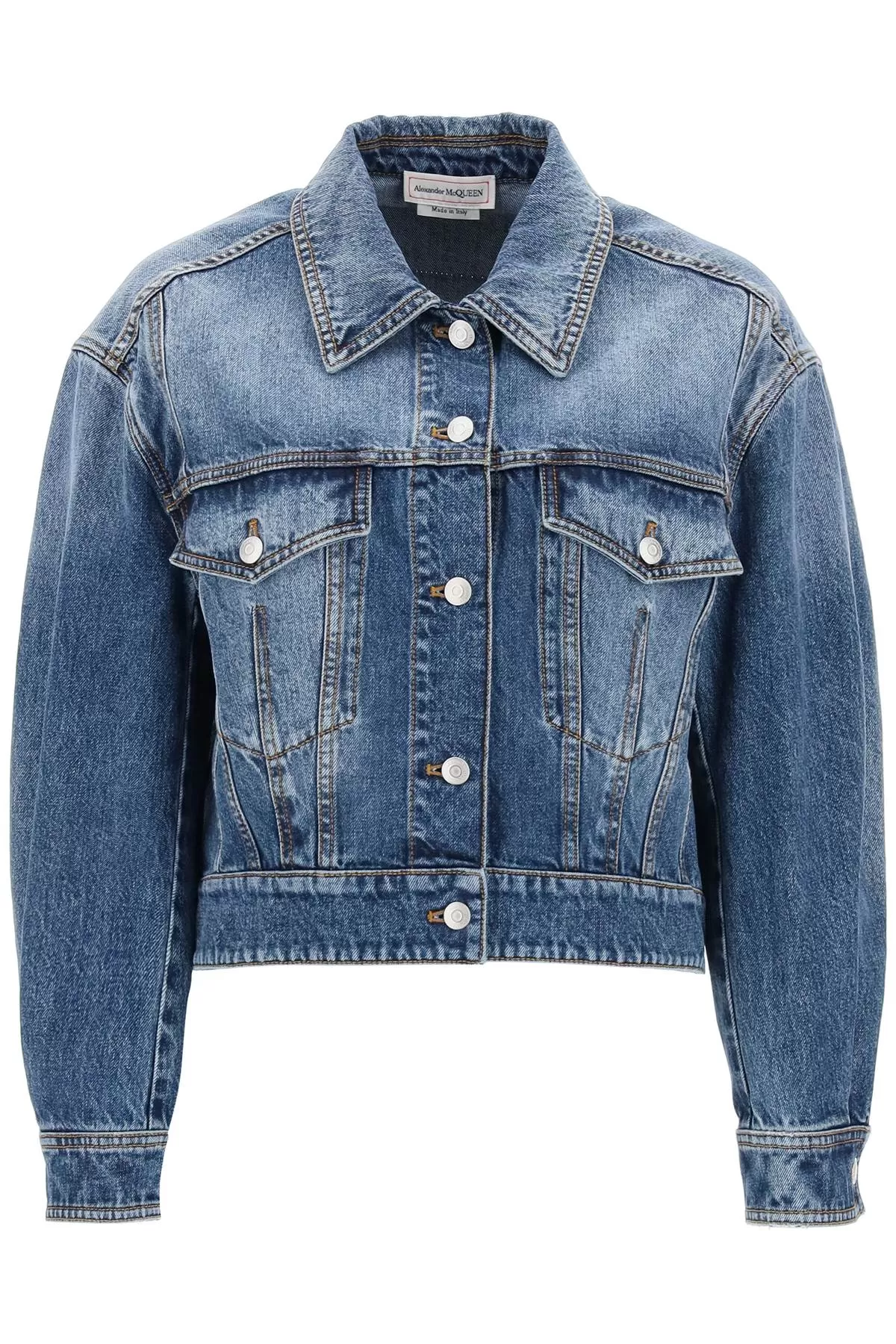 Alexander Mcqueen Women's Denim Cocoon Jacket