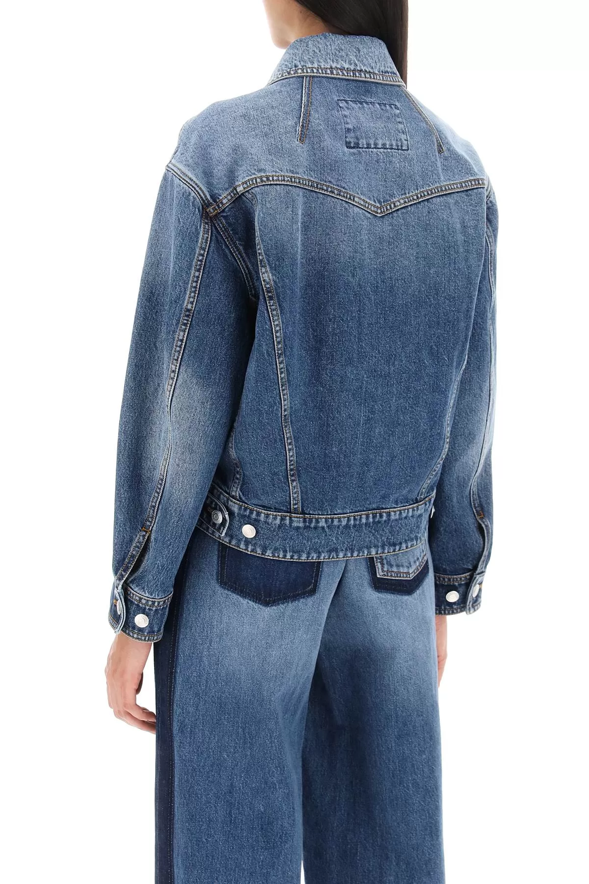 Alexander Mcqueen Women's Denim Cocoon Jacket