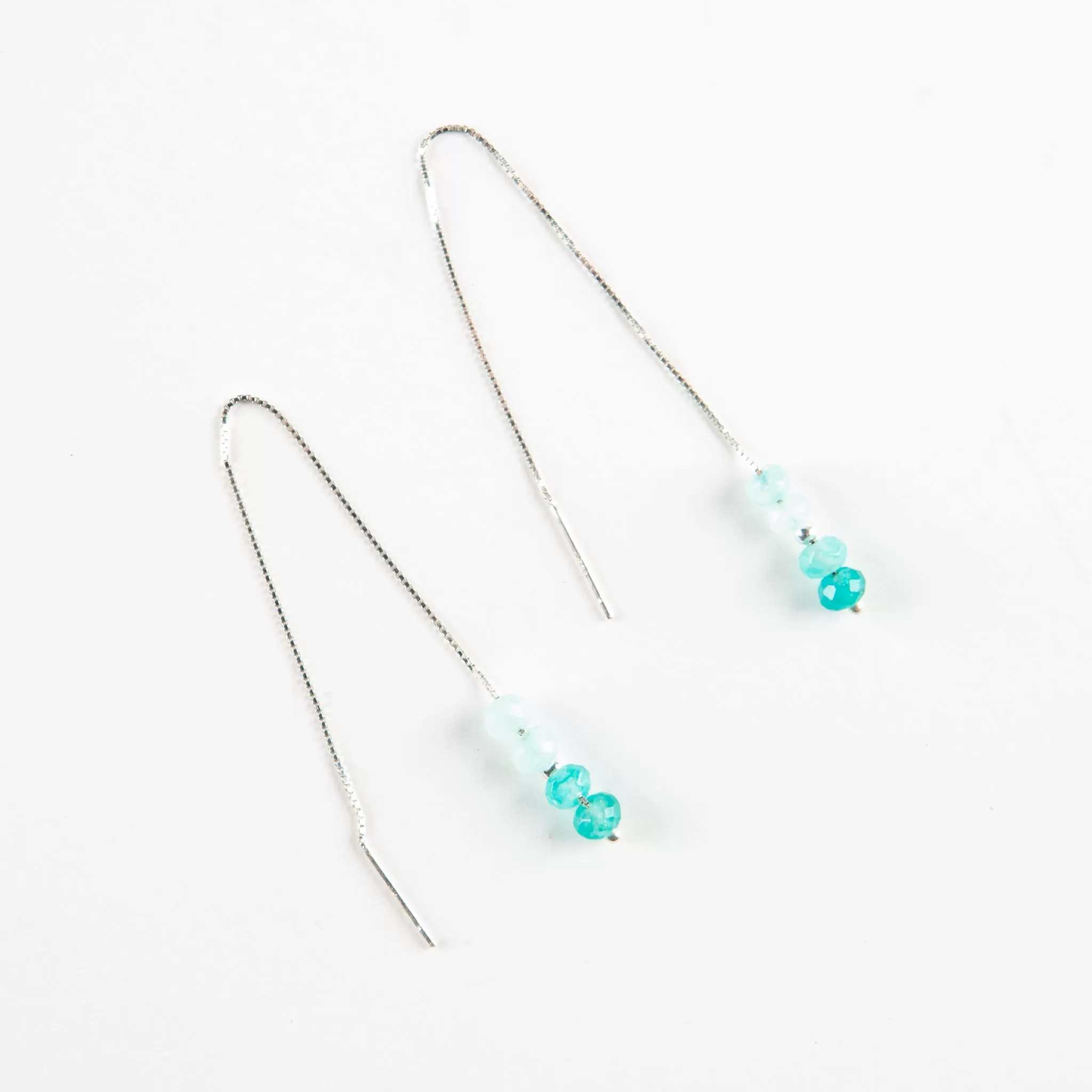 Aquamarine Threader Earrings