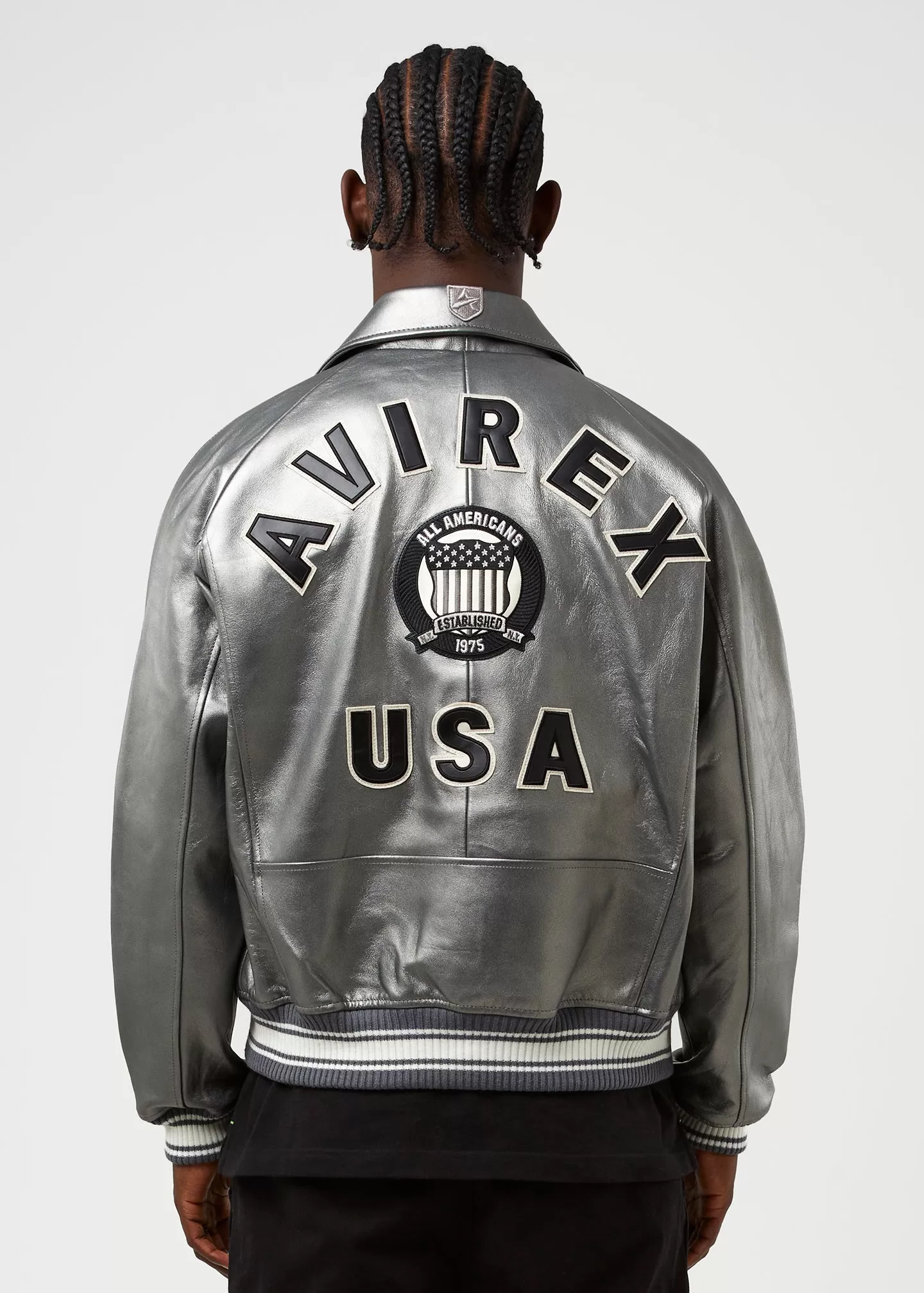 AVIREX METALLIC PEWTER ICON JACKET