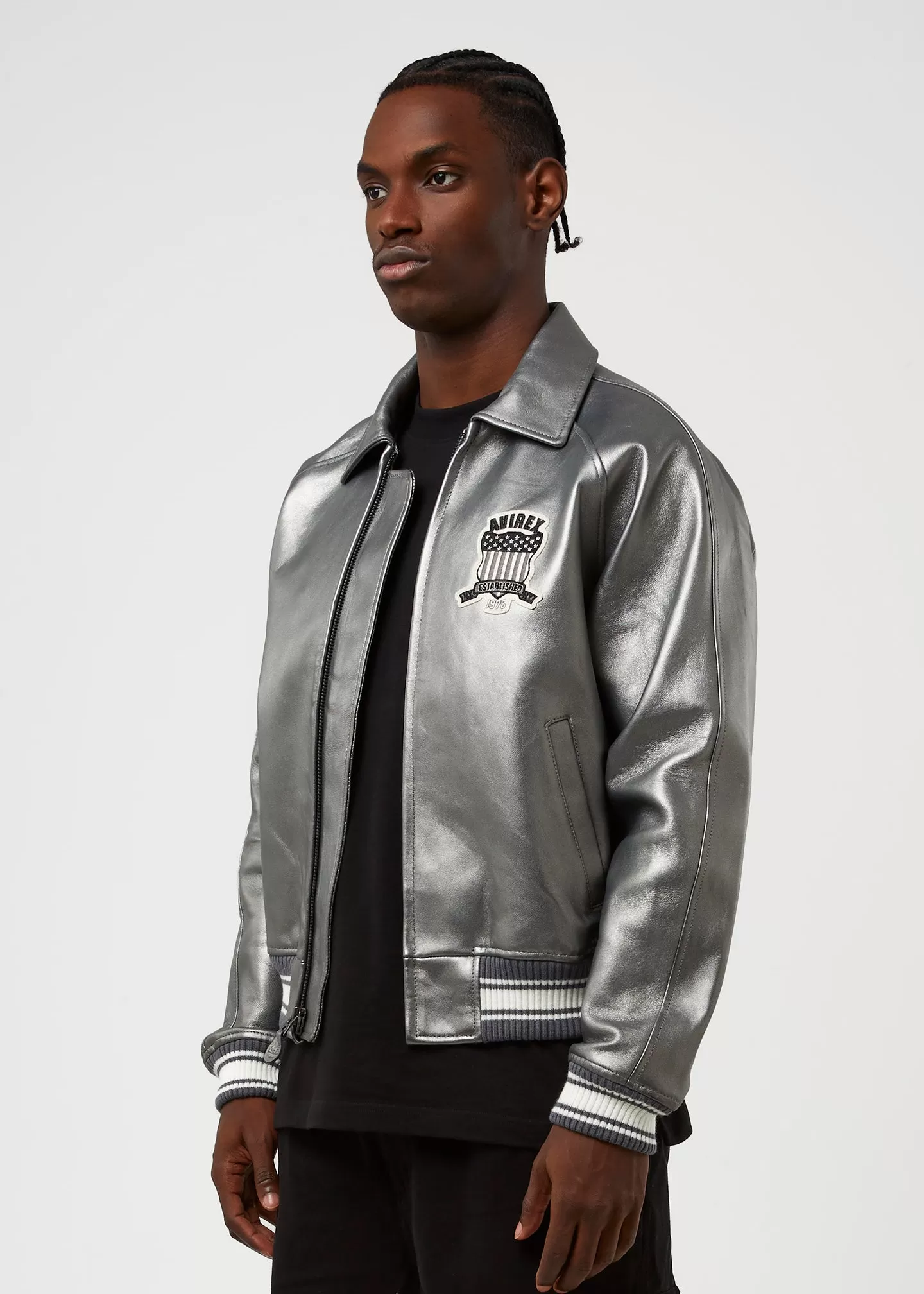 AVIREX METALLIC PEWTER ICON JACKET