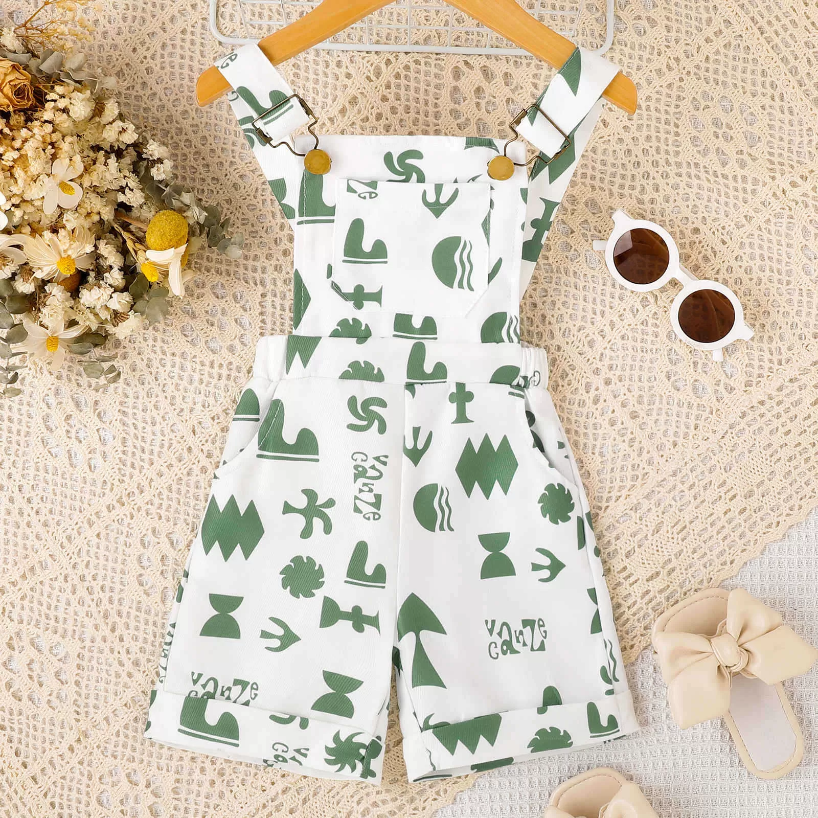 Baby Kid Girls Flower Print Rompers Wholesale 24011113