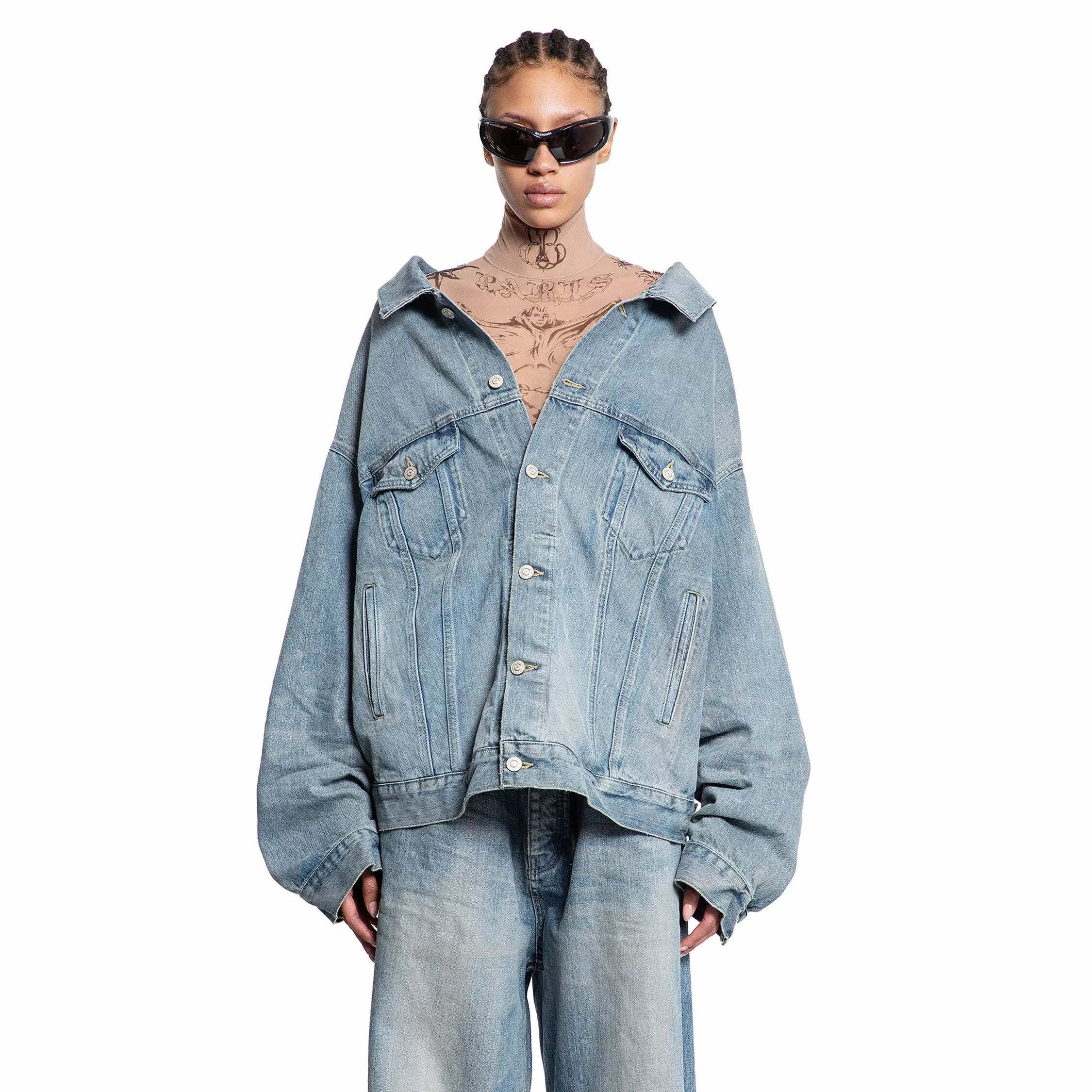 BALENCIAGA WOMAN BLUE JACKETS