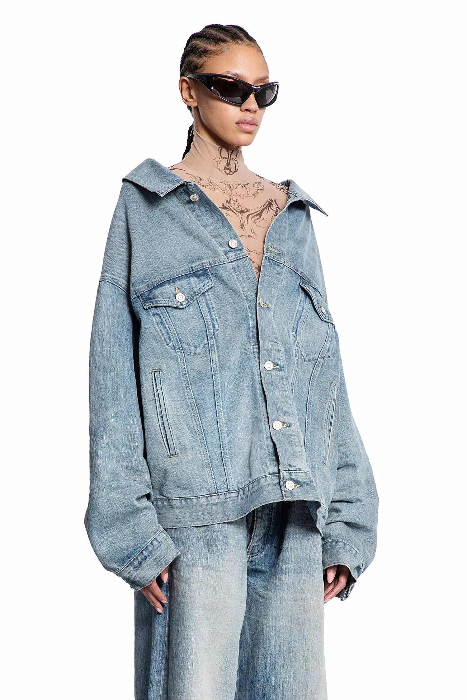 BALENCIAGA WOMAN BLUE JACKETS