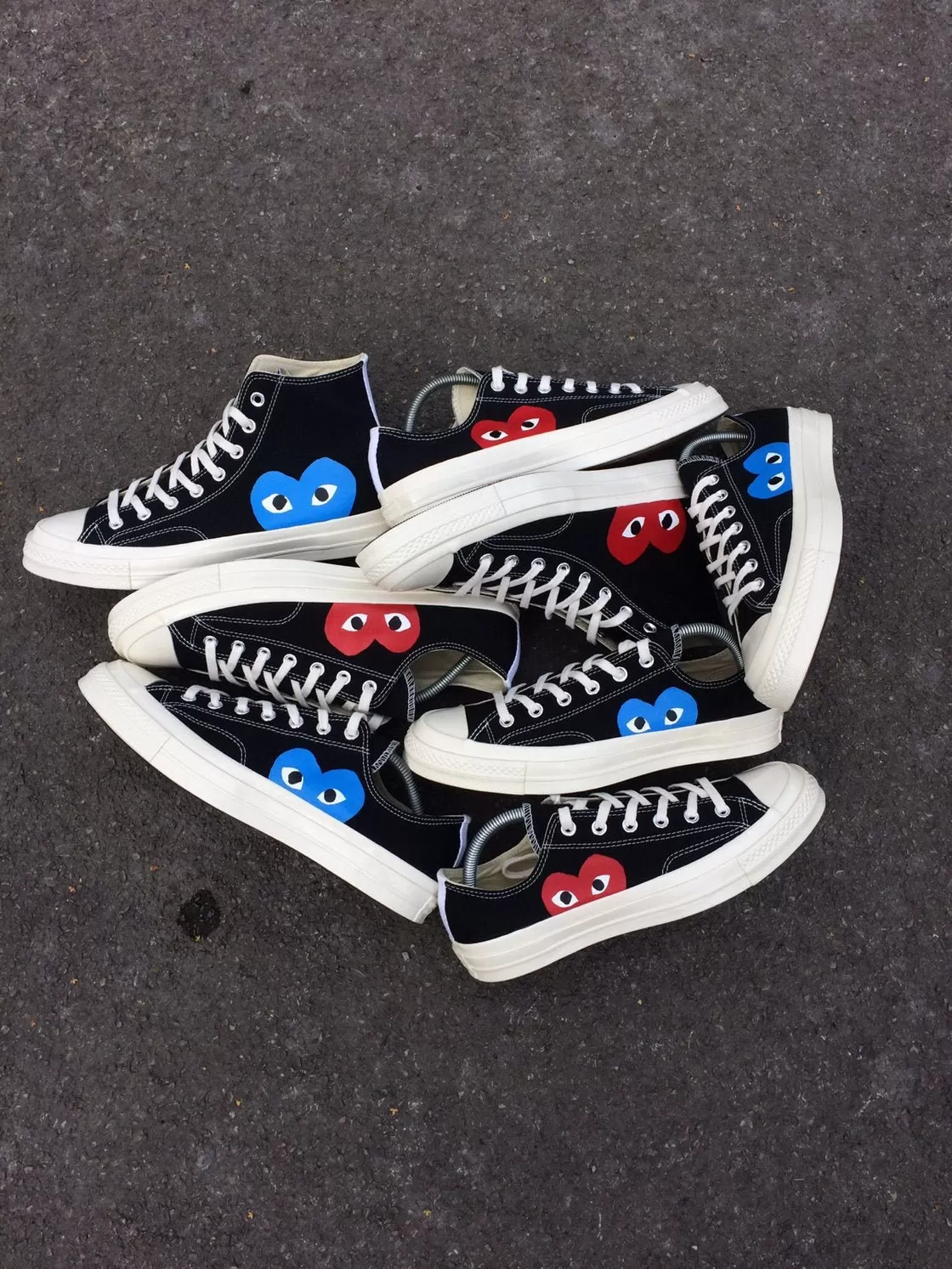 Blue Heart - Converse X CDG High Custom