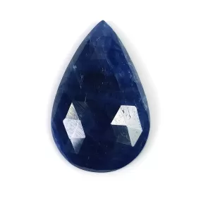 BLUE SAPPHIRE Gemstone Rose Cut : 26.00cts Natural Untreated Unheated Sapphire Rose Cut Pear Shape 28*18mm 1pc