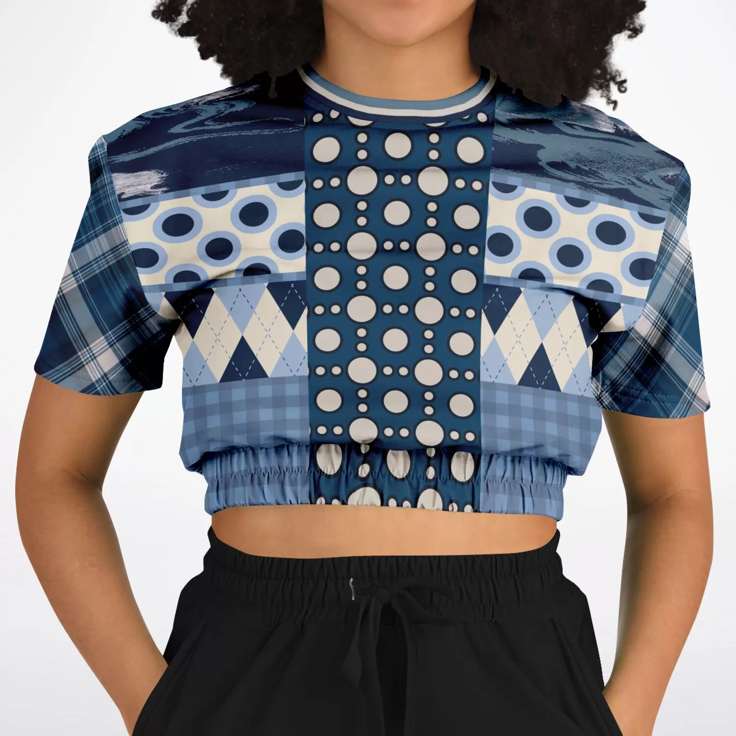 Blueberry Hill Short Sleeve Cropped Eco-Poly Sweater