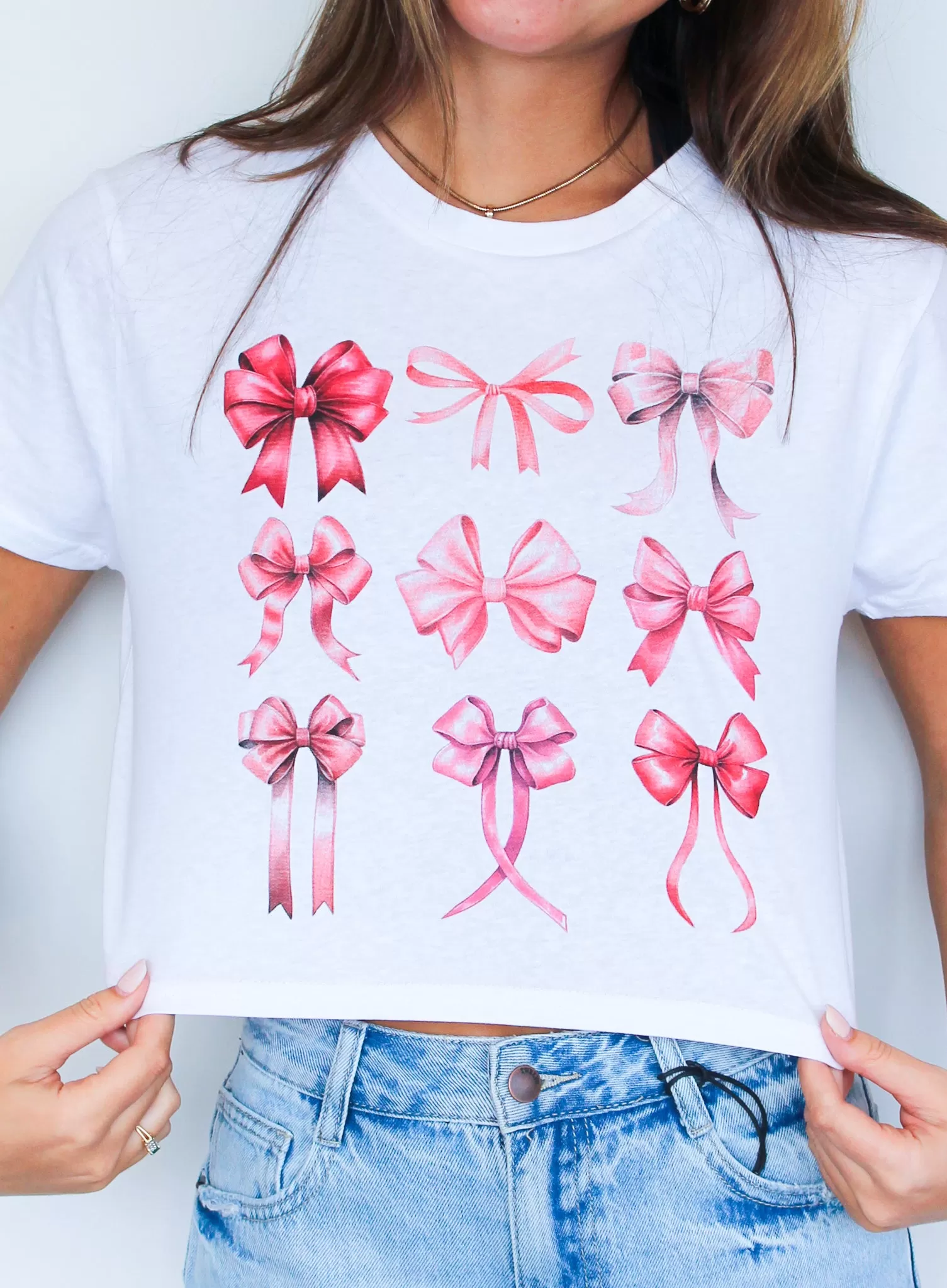 Bows Cropped Tee