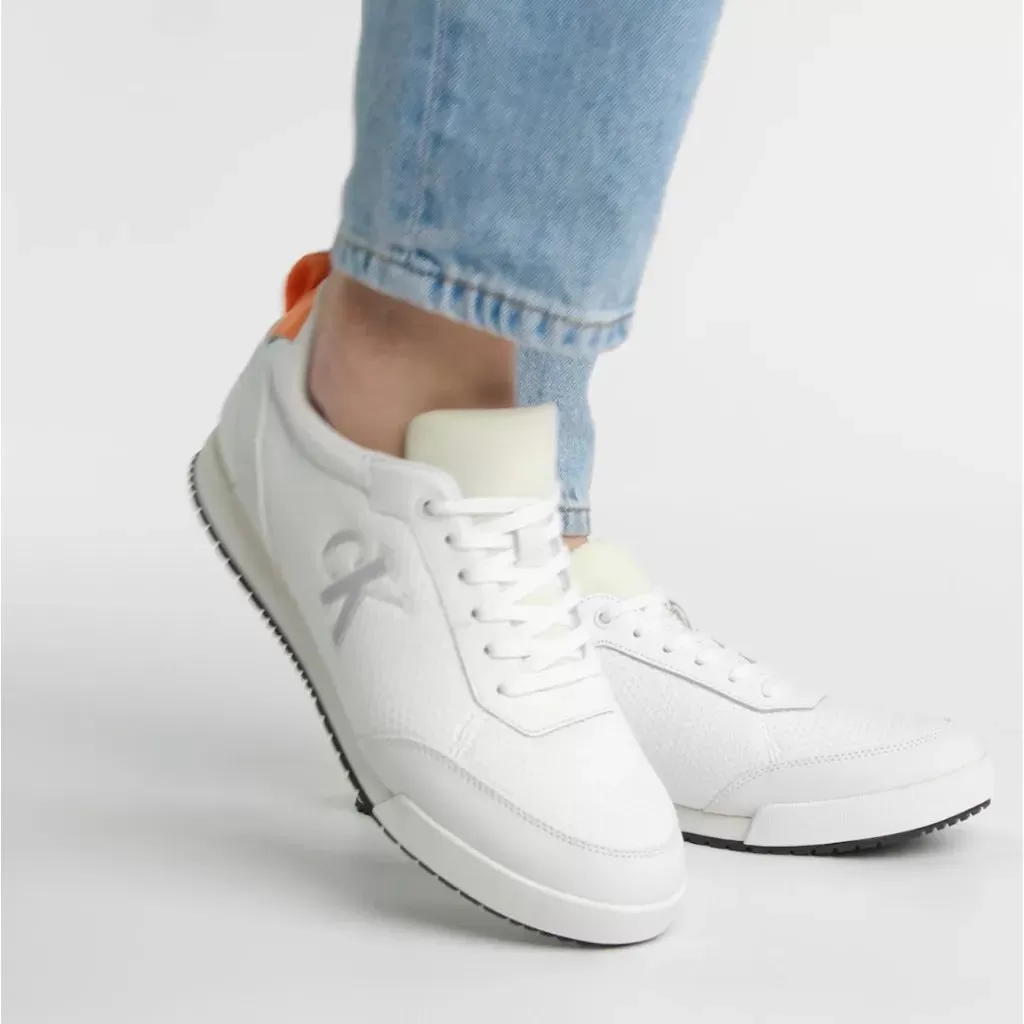 Calvin Klein Jeans Low Profile Oversized Mesh Trainer YM0YM00623-WHT