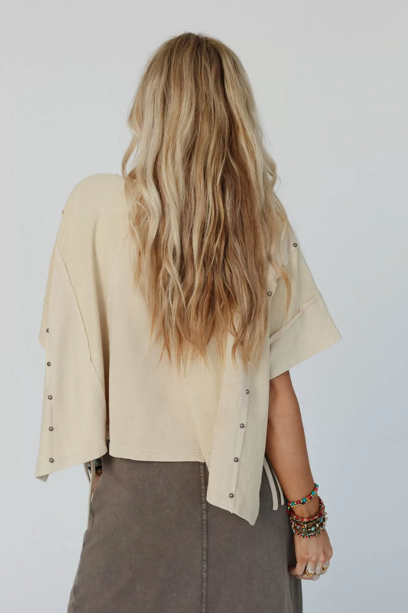 Cape Cod Studded Top - Tan