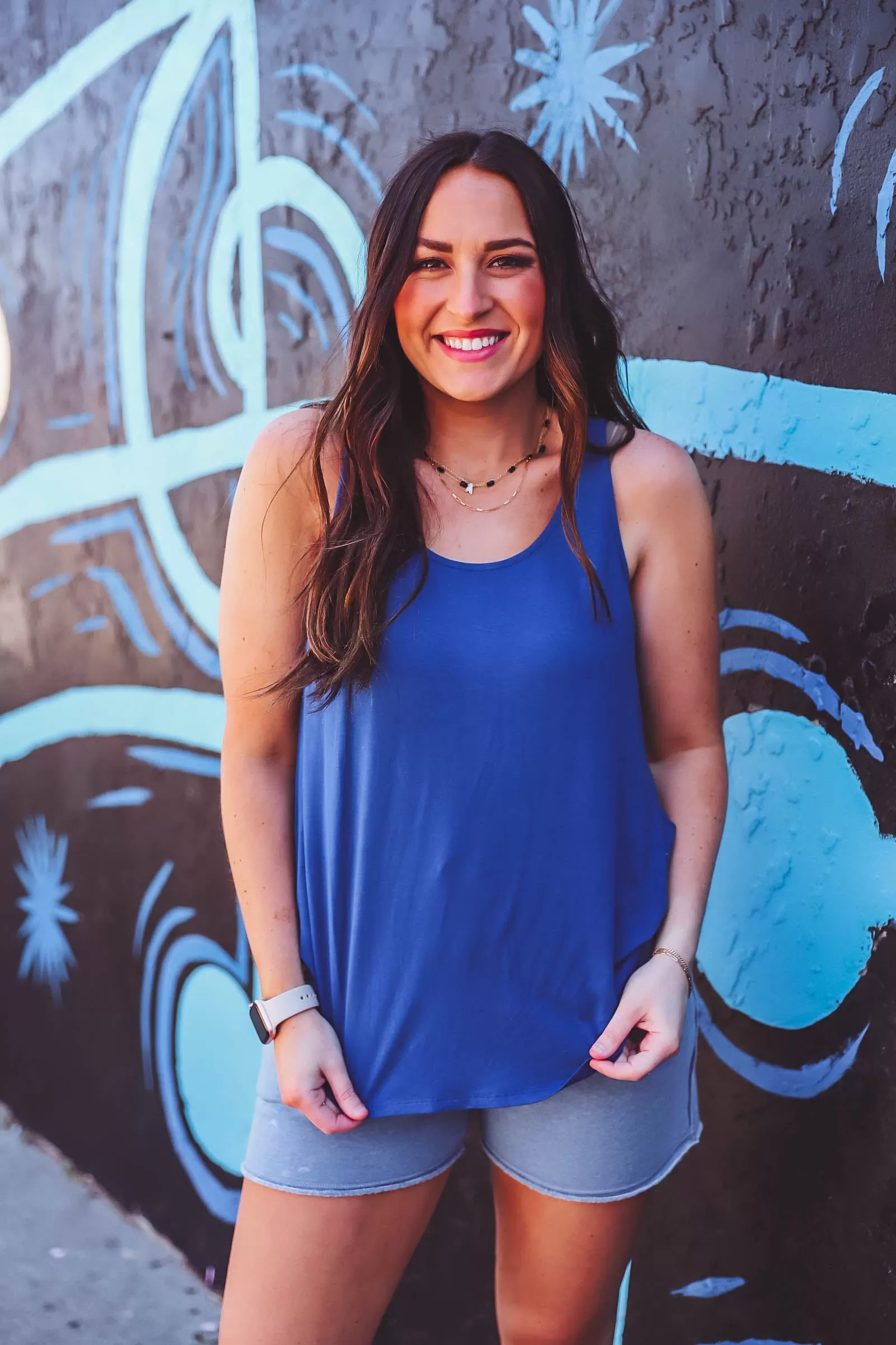 Carissa Tank-Blue