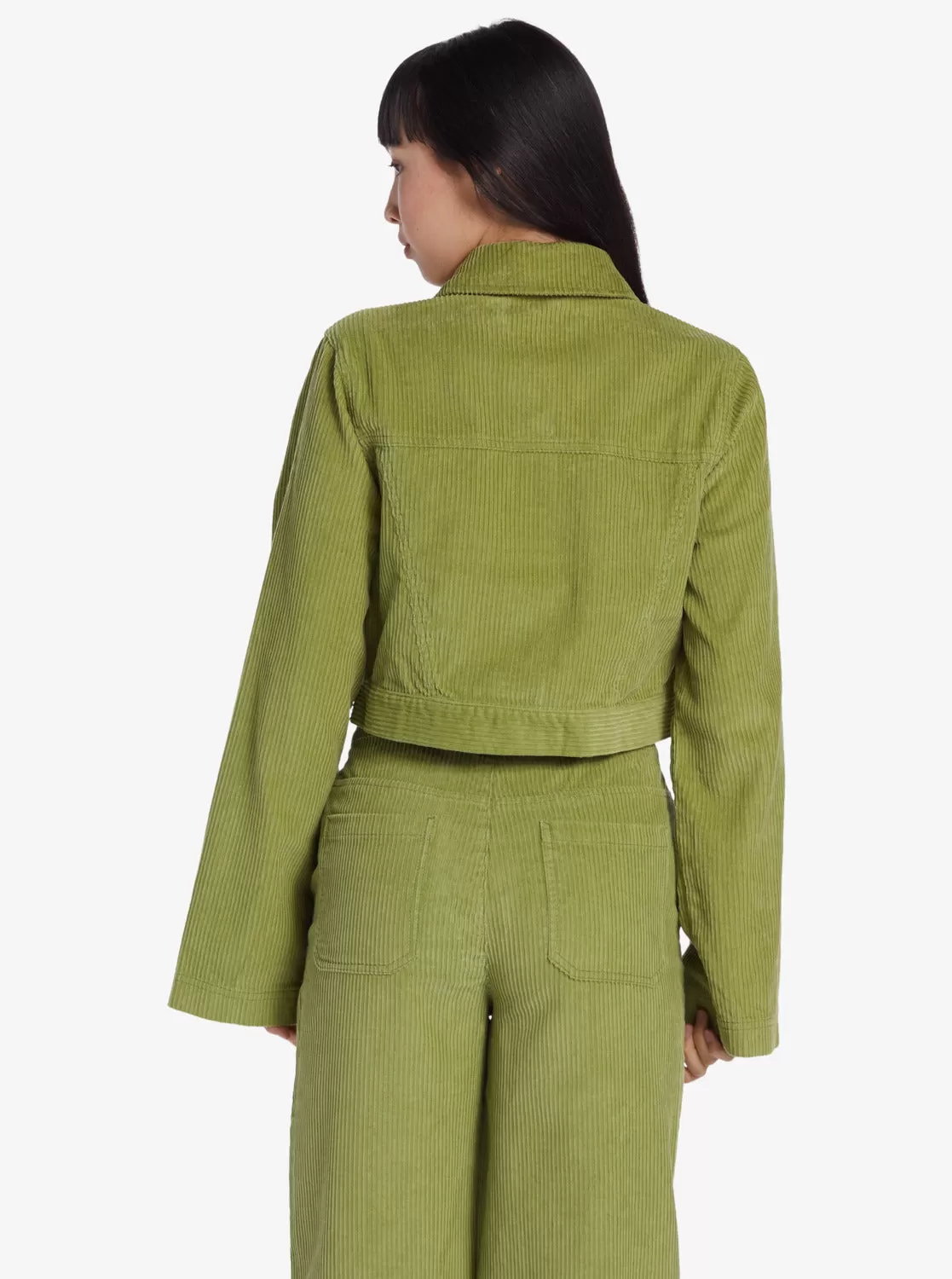 Chloe Kim Cropped Corduroy Jacket - Iguana