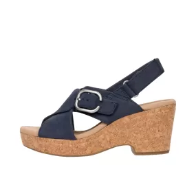 Clarks Womens Giselle Dove Navy Nubuck