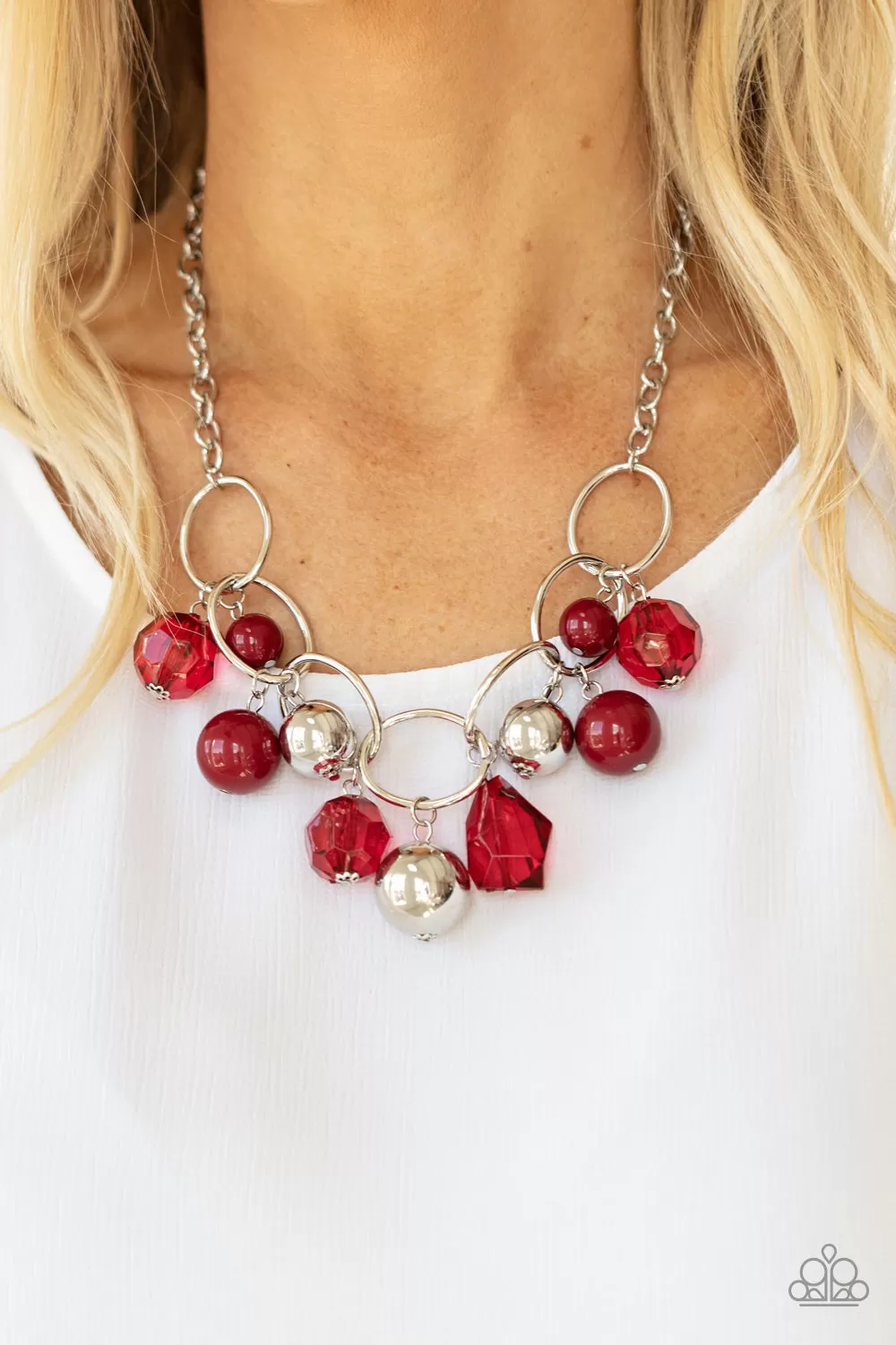 Cosmic Getaway - Red Paparazzi Necklace