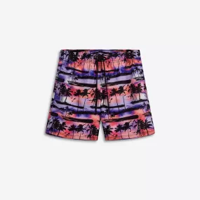 COSMO Palm Tree Print Swim Trunks