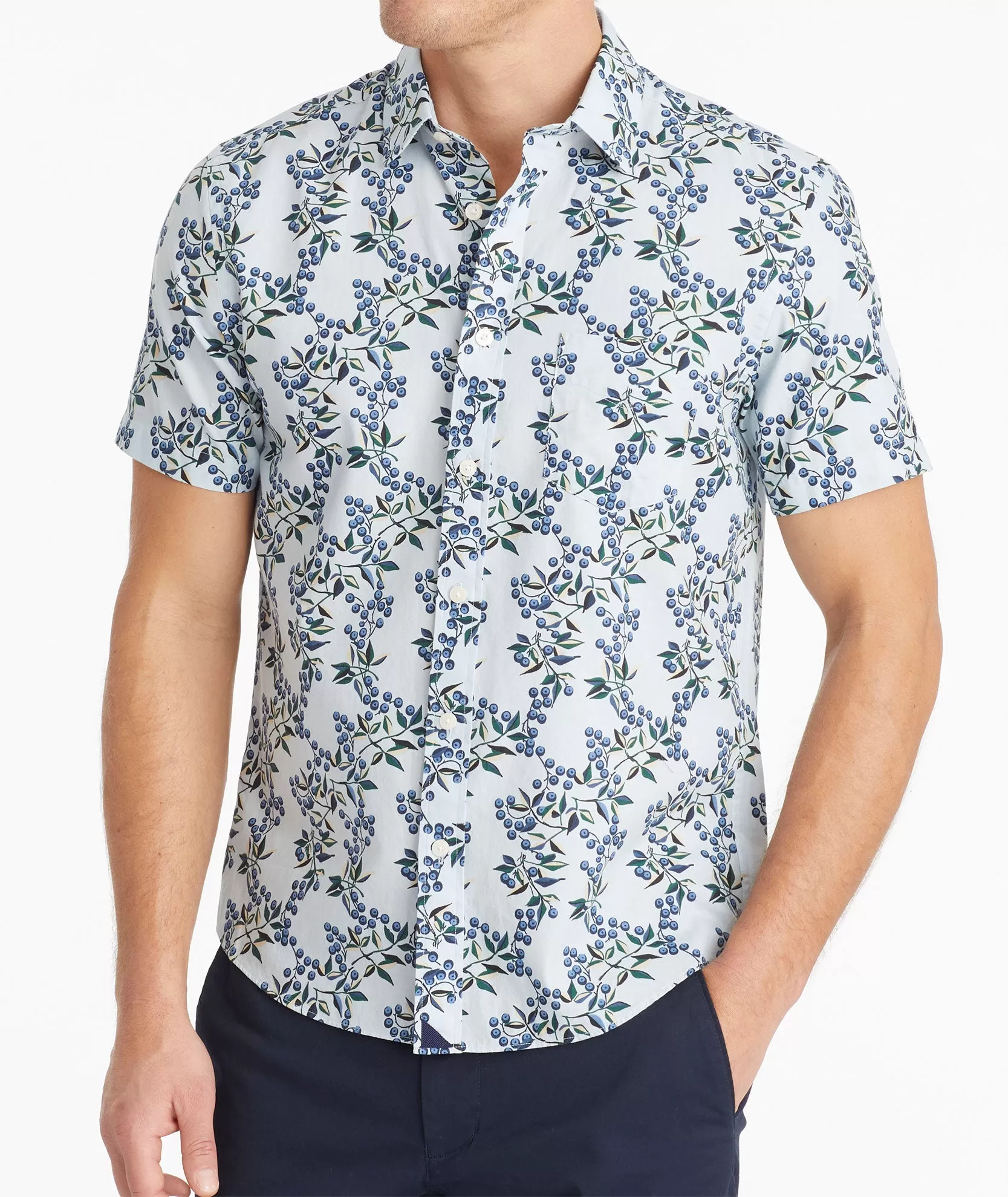 Cotton Printed Short-Sleeve Eloro Shirt - FINAL SALE