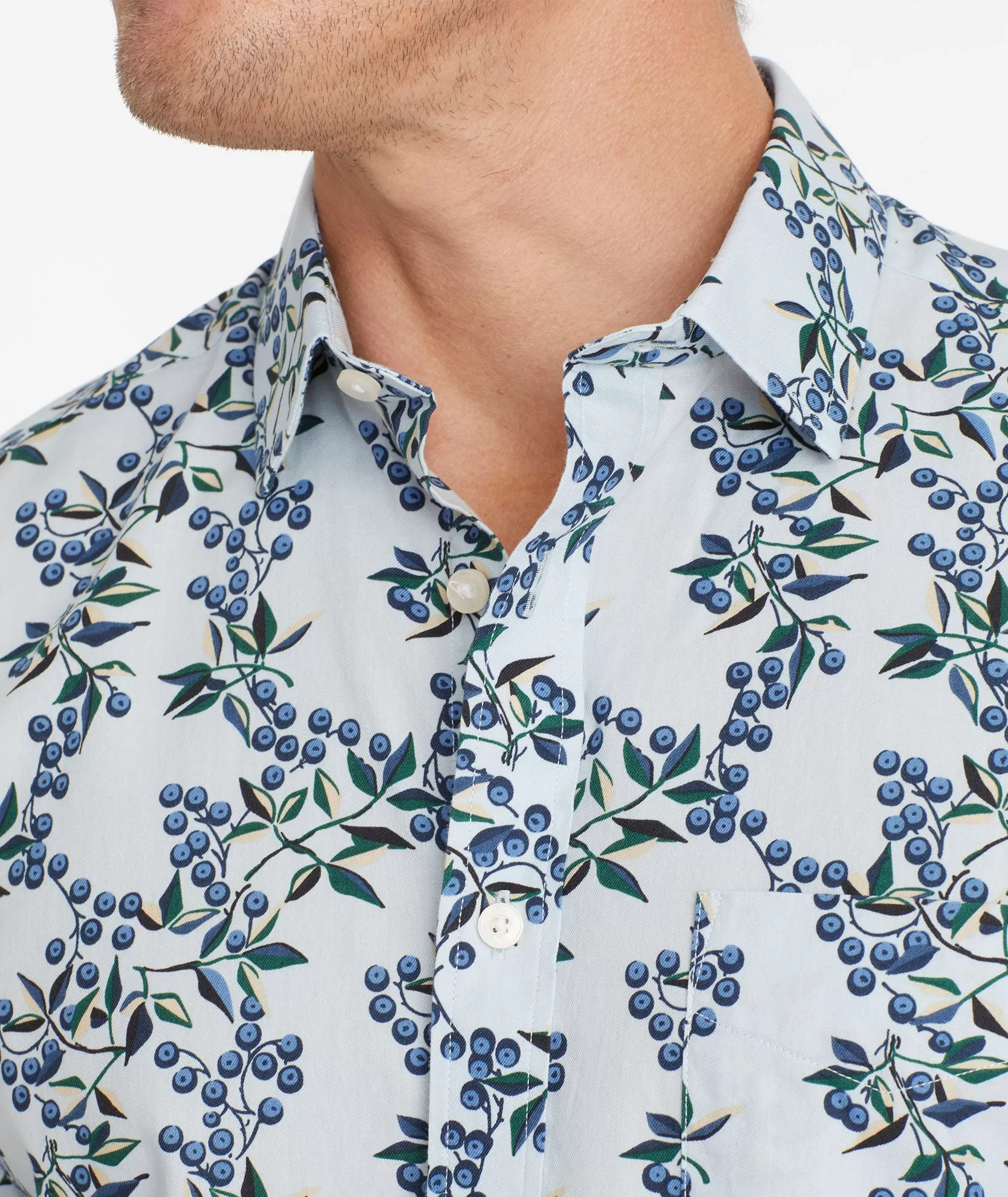 Cotton Printed Short-Sleeve Eloro Shirt - FINAL SALE