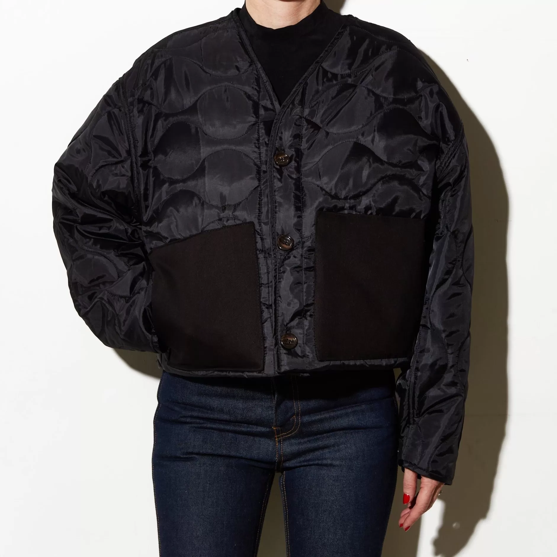 CROPPED QUILTED ARMY JACKET