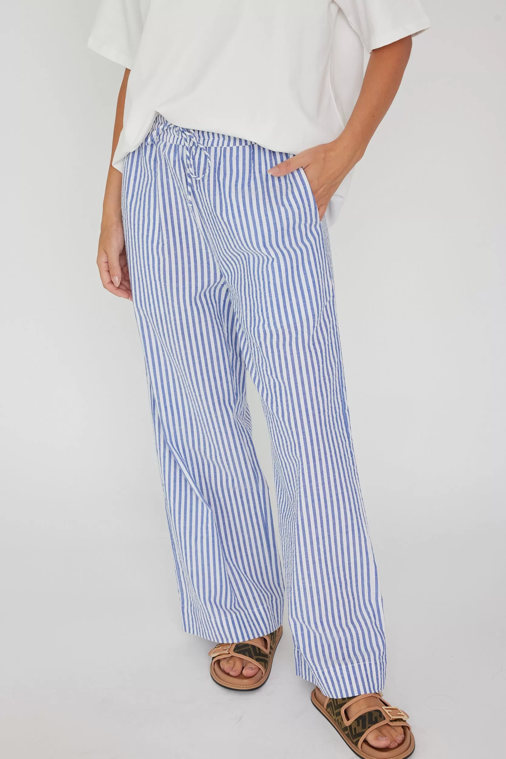 DENIS Pants Blue Stripe