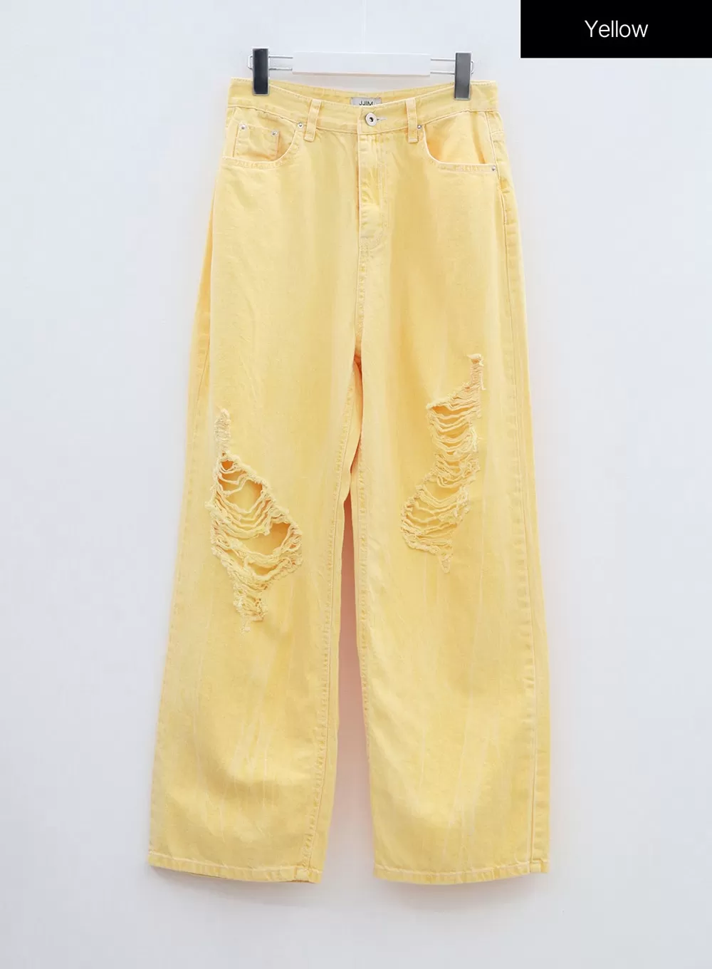 Destroyed Wide Leg Cotton Pants BM304