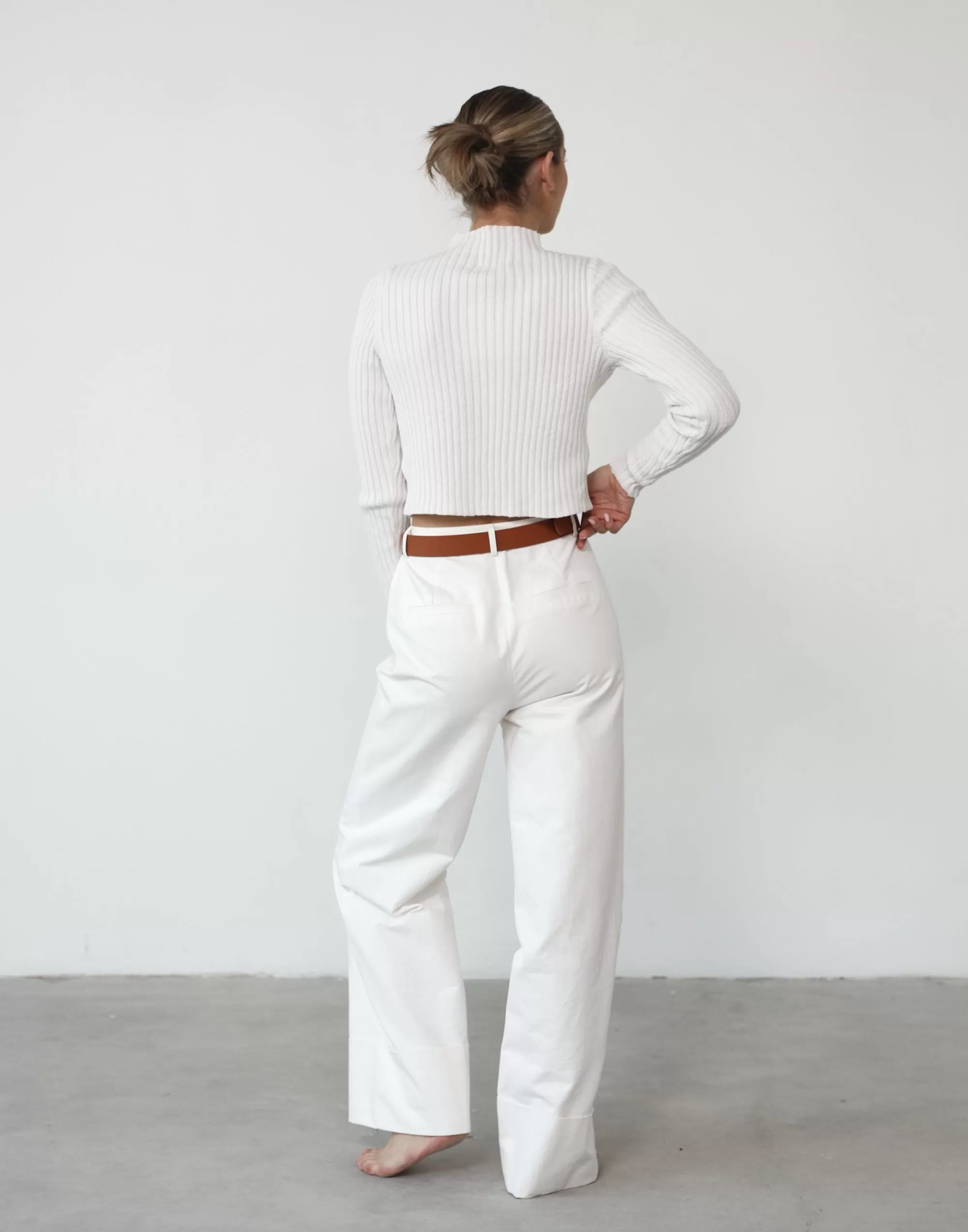 Dionne Long Sleeve Top (White)