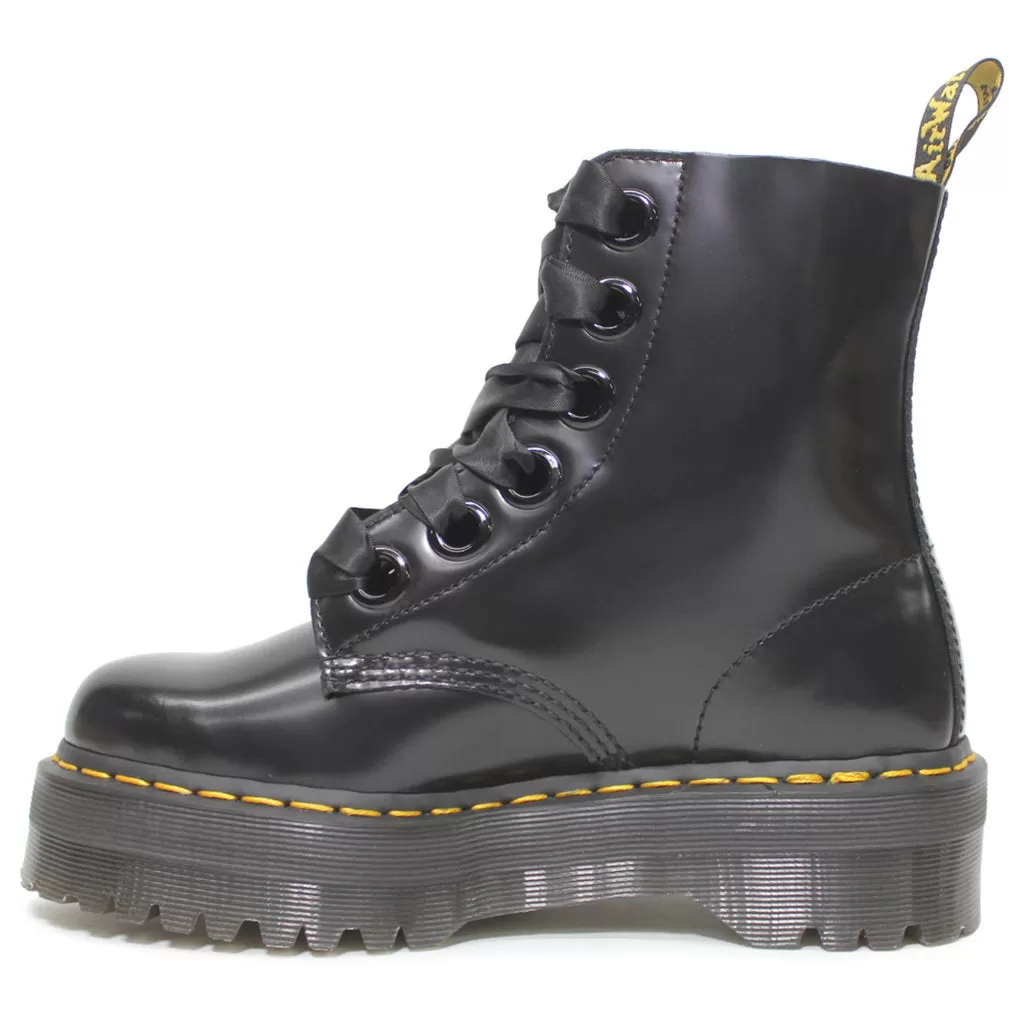 Dr. Martens Womens Boots Molly Casual Ankle Platform Leather - UK 4