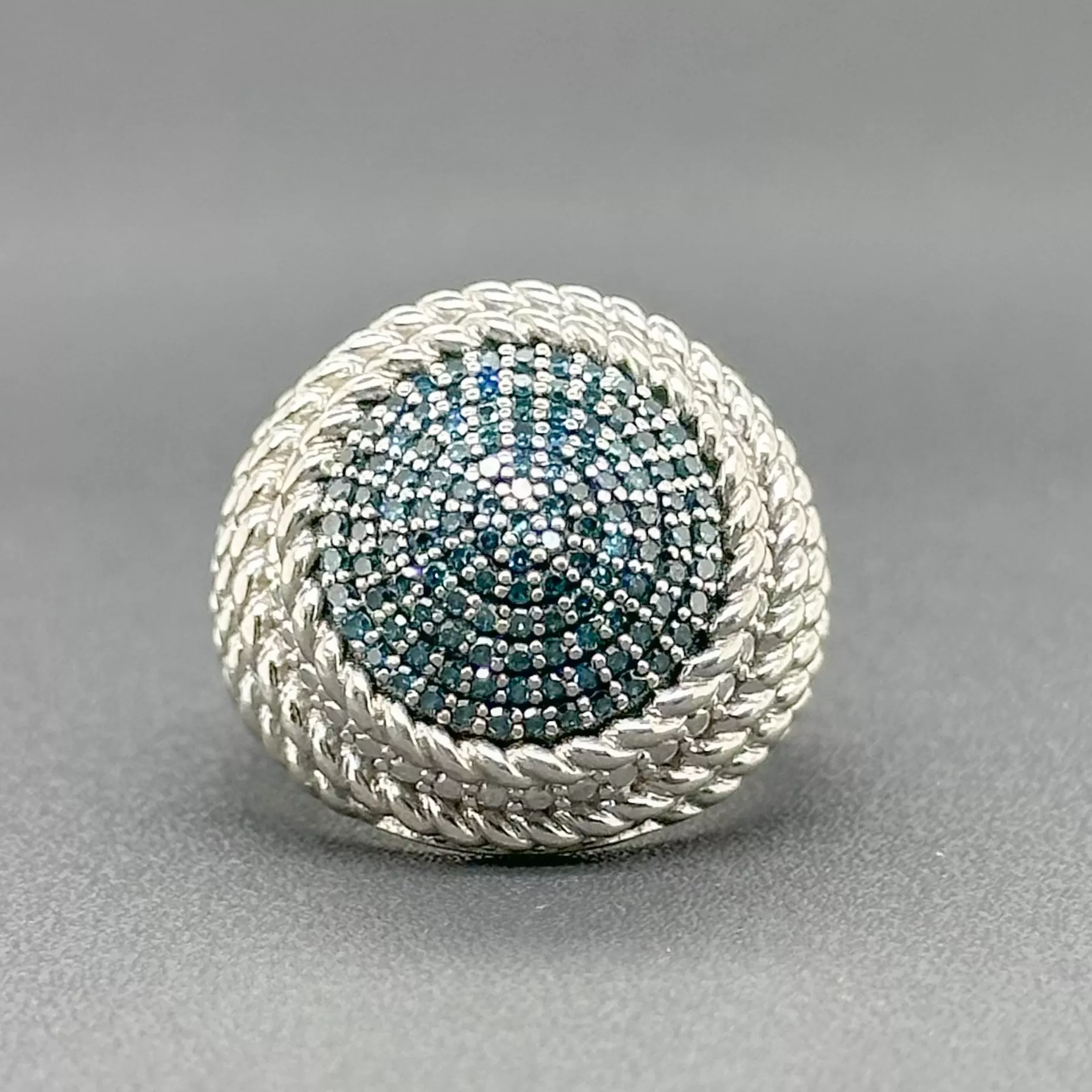 Estate SS Blue Dome Ring