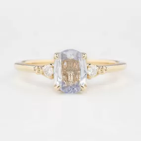 Estel Ring 1.31ct Light Blue Unheated Oval Sapphire, 14K Yellow Gold (One of a kind)