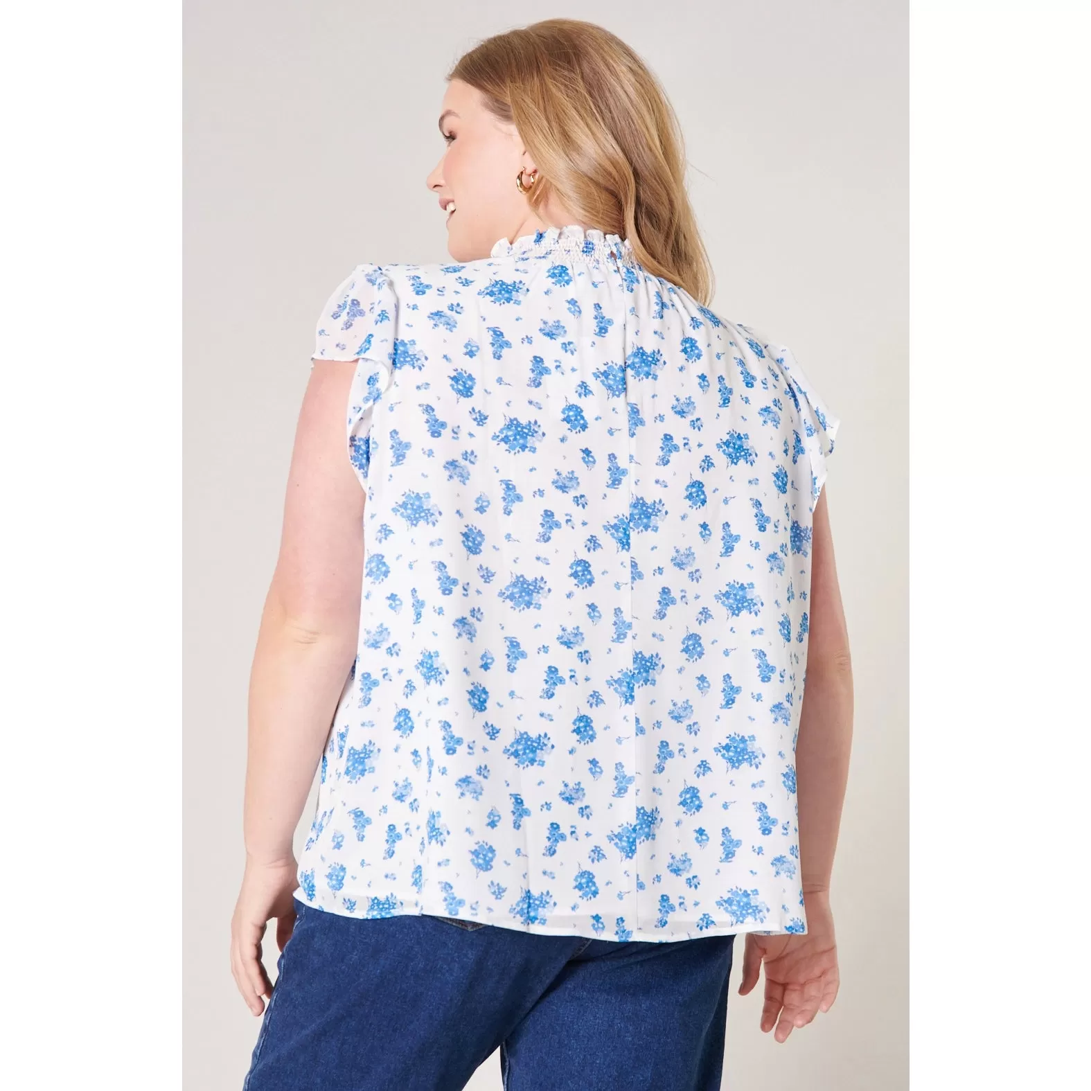 Fond of You Floral Sun Up Mock Neck Top Curve