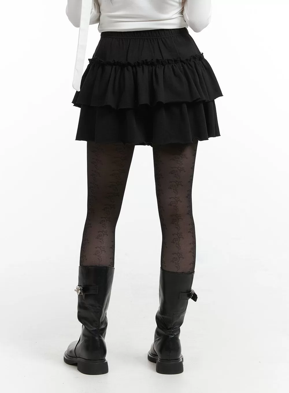 Frill Layered Mini Skirt IJ410