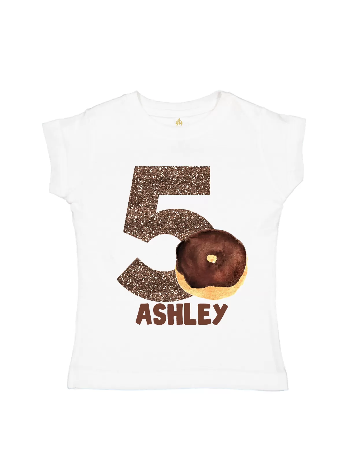 Glitter Chocolate Donut Shirt - Personalized