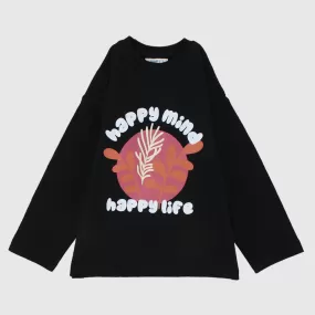 Happy Mind Happy Life Long-Sleeved T-Shirt