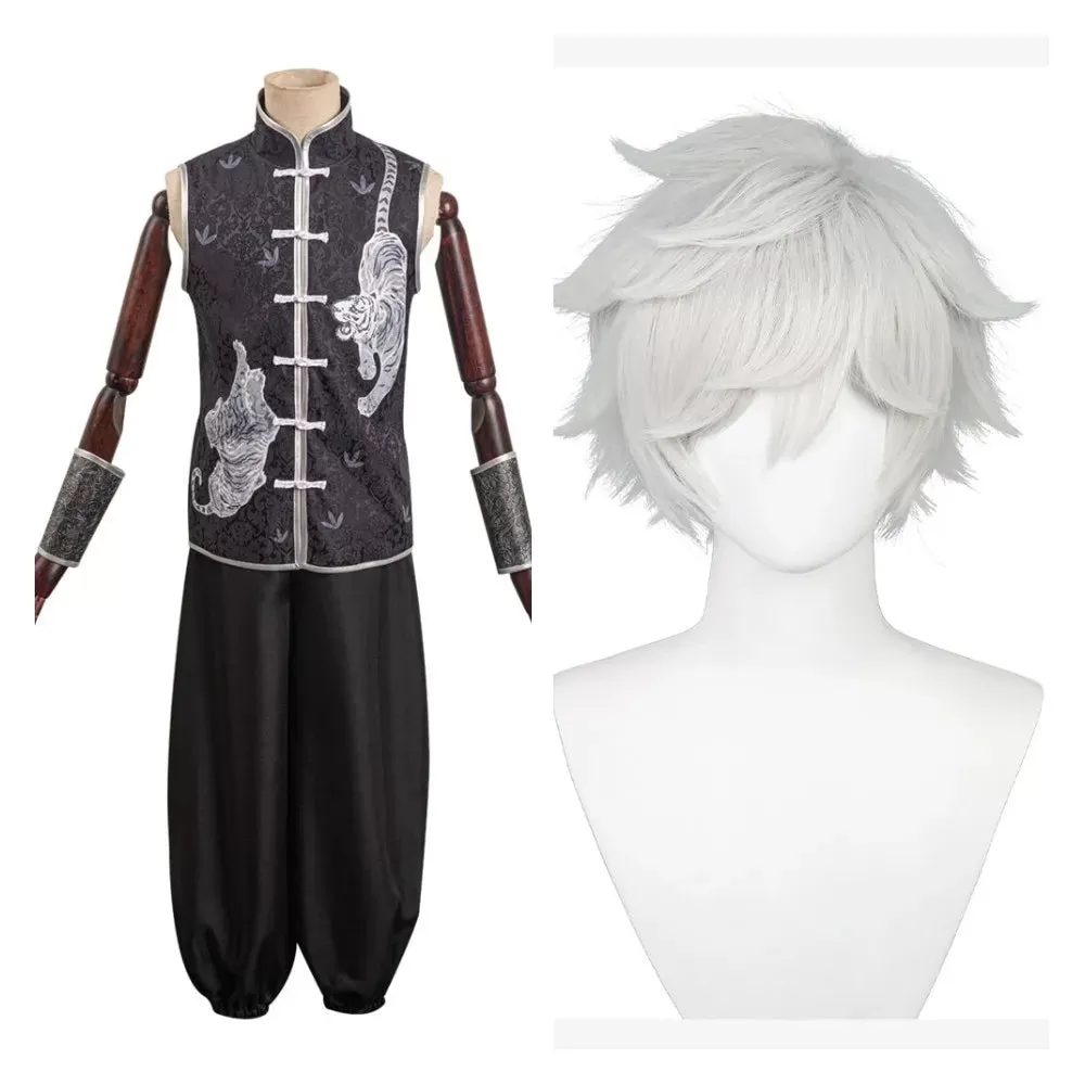 Hell's Paradise Jigoku Raku Gabimaru Cosplay Costume Wig For Adult Men Male Top Pants Outfits Halloween Carnival Party Disguise