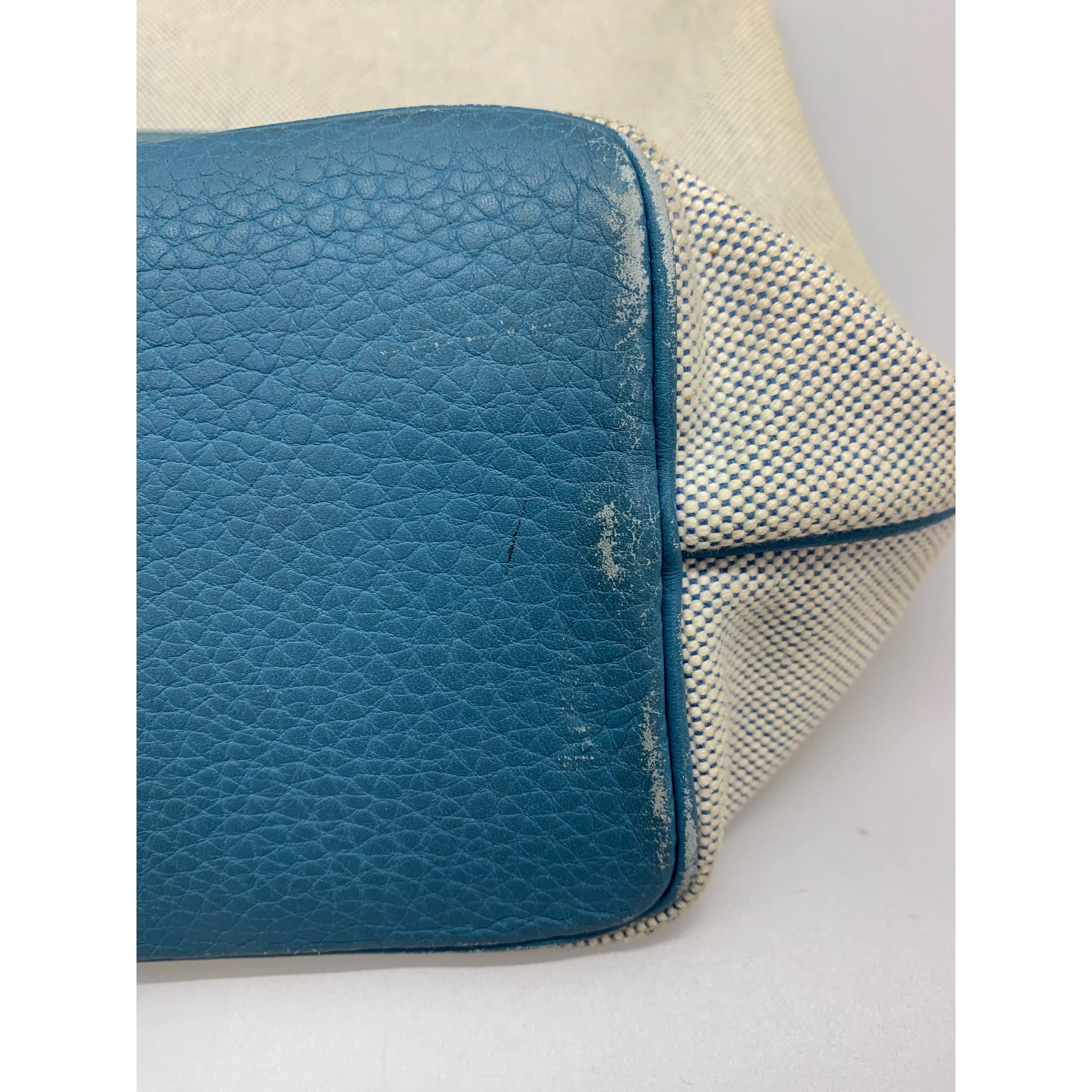 #HERMES/Tote Bag/BLU/Canvas