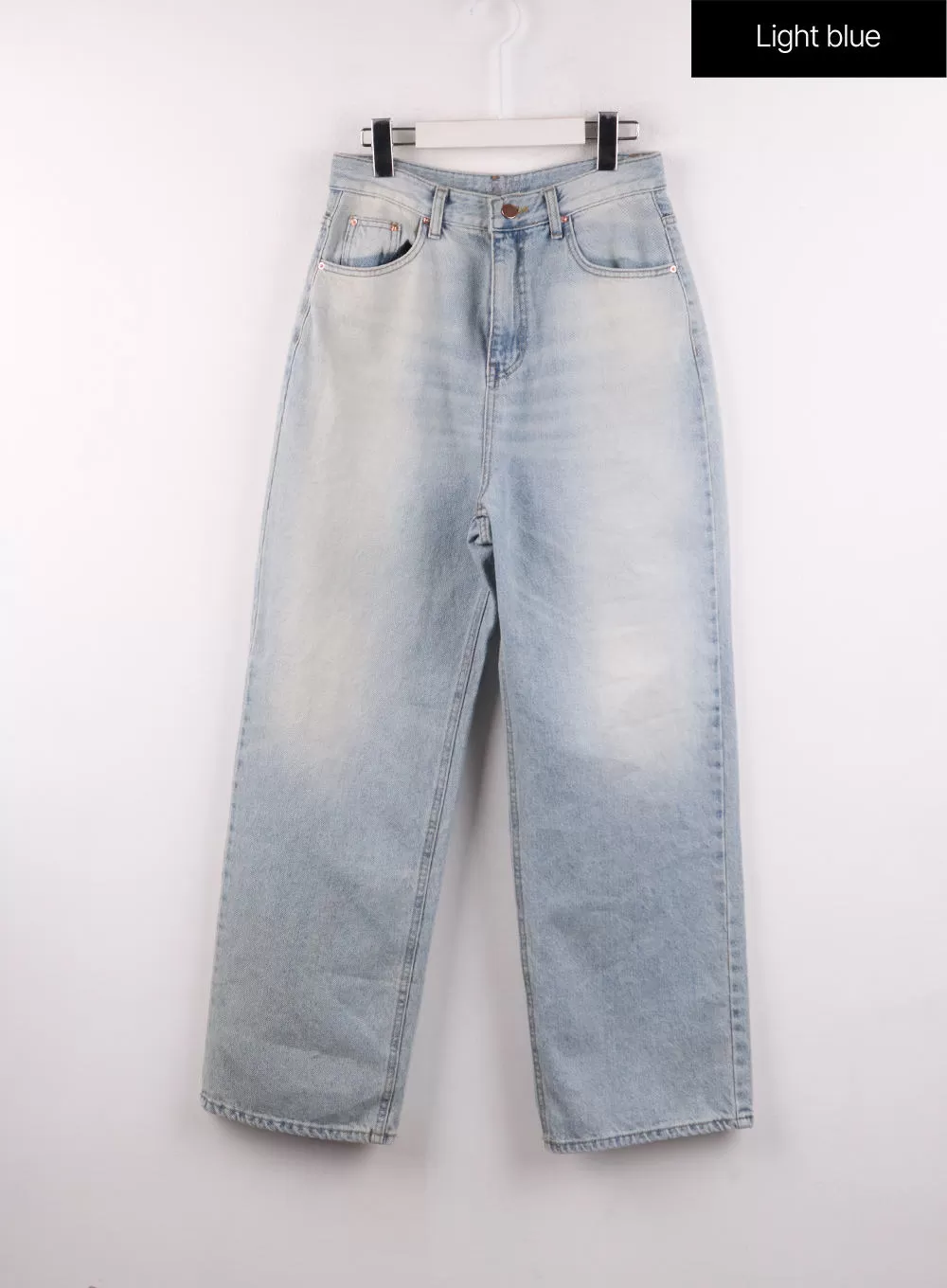 High Waist Washed Denim Jeans CF405