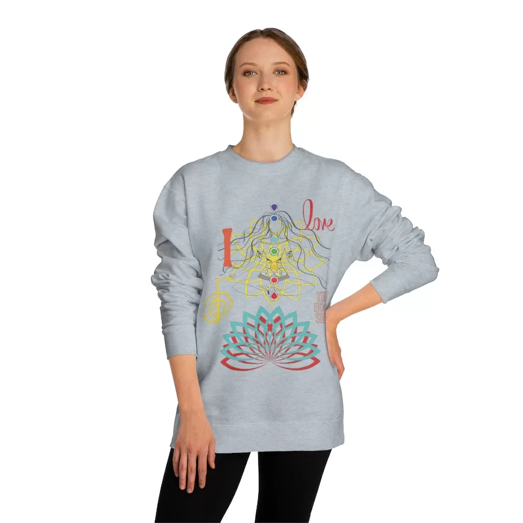 I Love REIKI Unisex Crew Neck Sweatshirt