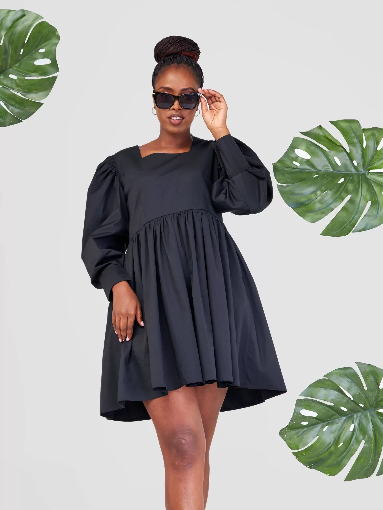 Izulu Doldol Mini Dress - Black