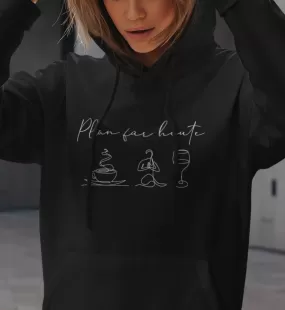 Kaffee Yoga Wein Bio Hoodie Unisex