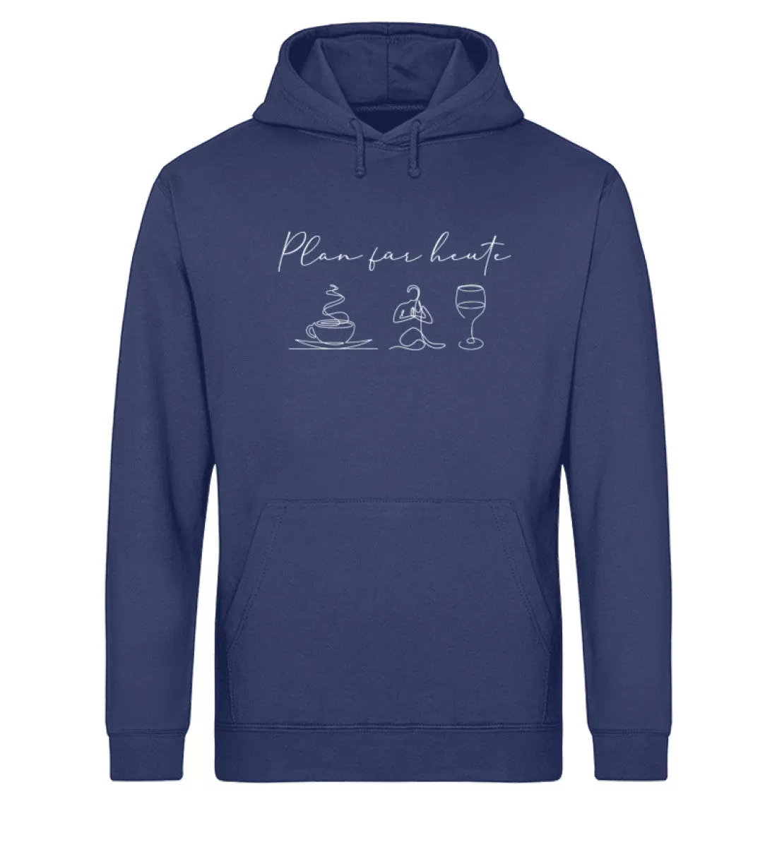 Kaffee Yoga Wein Bio Hoodie Unisex